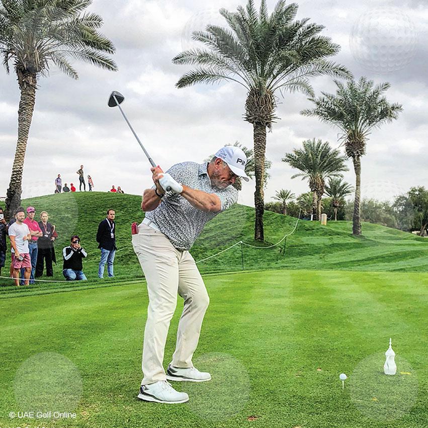 Lee Westwood square print - PDI Sports Art