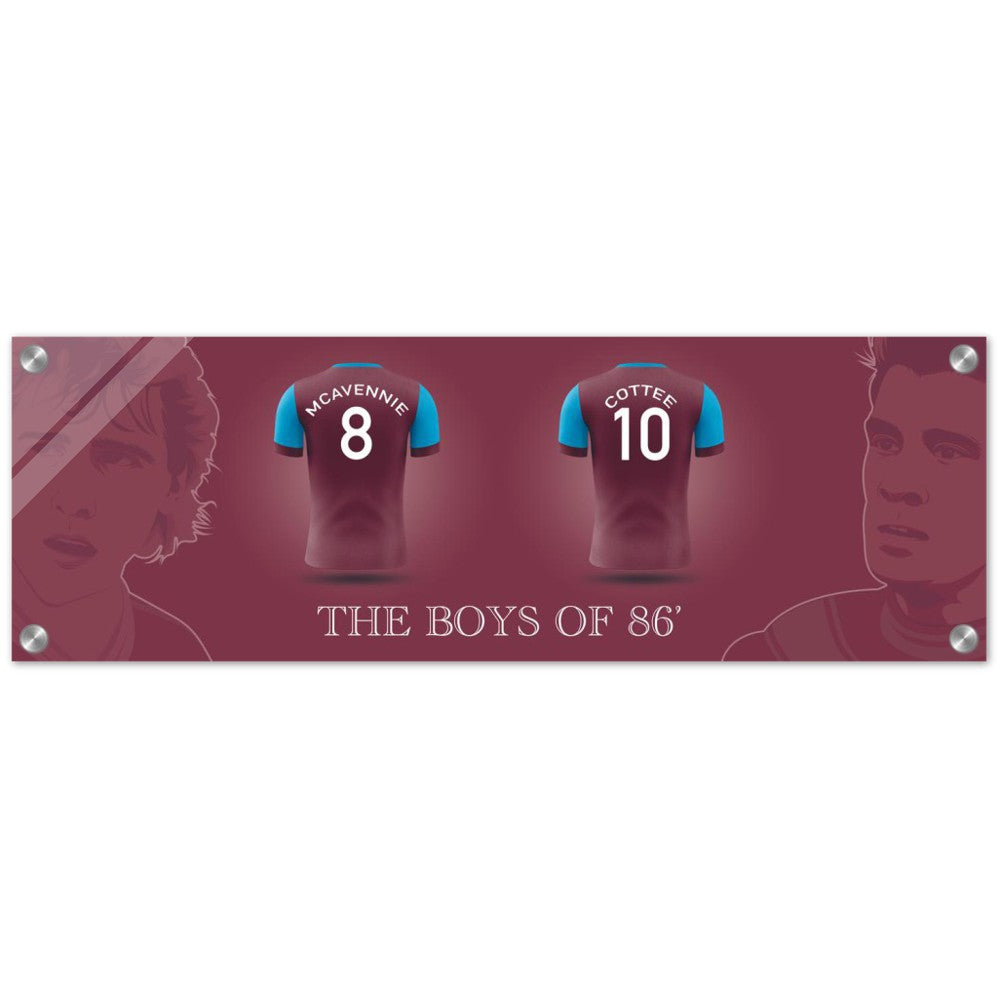 Cottee and Mcavennie West Ham Boys of 66 horizontal Acrylic wall art print