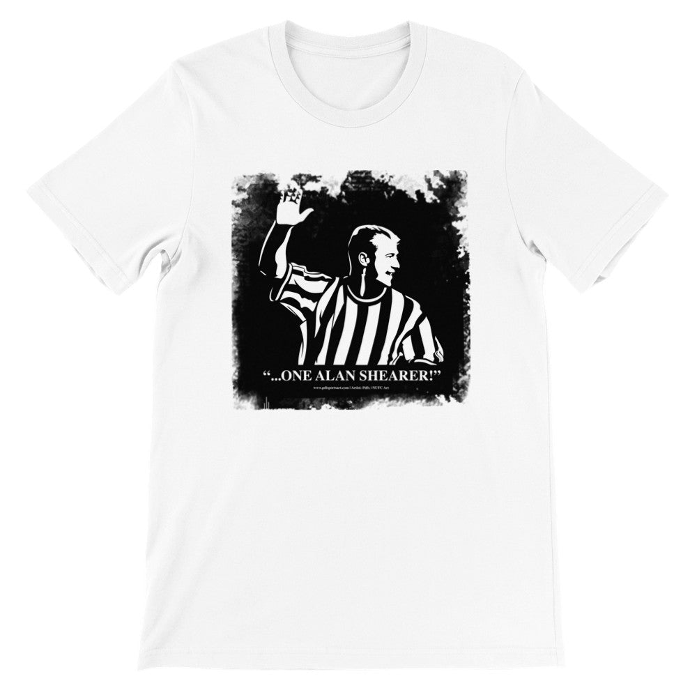 Alan Shearer newcastle style t-shirt