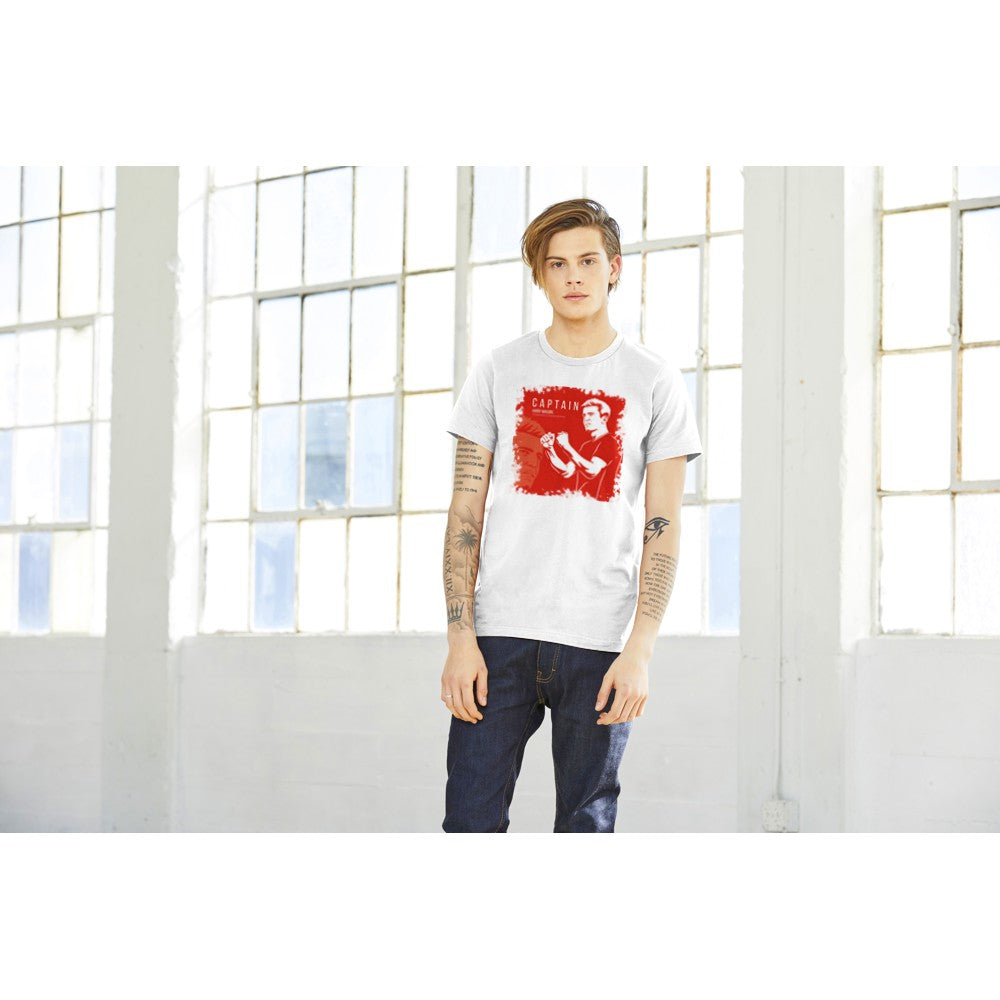 Harry Maguire silhouette numbered premium print on white T-shirt